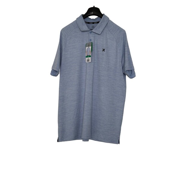 Men’s HURLEY  Short Sleeves Plolo Shirt Blue XL Polyester  Elastana Regular Fit - Picture 3 of 9